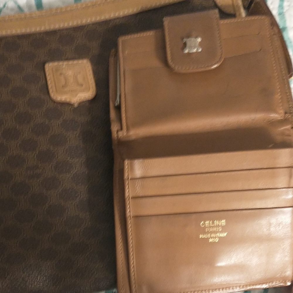 Celine Brown Leather Clutch Sophisticated Design